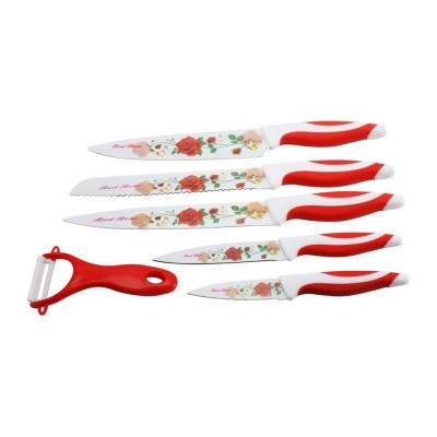 5 PCS Non-Stick Stainless Steel Colorful Kitchen Knife Set