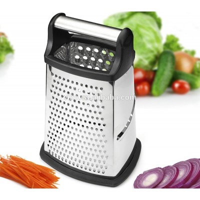 Professional Box Grater, Stainless Steel with 4 Sides, Best for Parmesan Cheese, Vegetables, Ginger