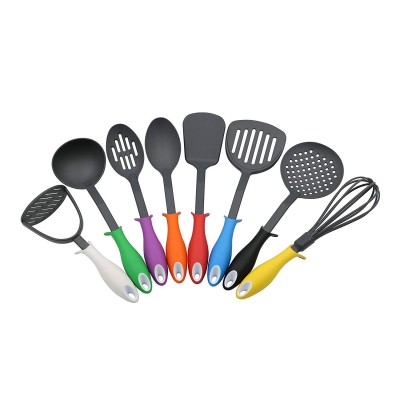 Factory Direct Selling Hot-sale 8 Piece Nylon Kitchen Utensils Cooking Tool Sets With plastic handle