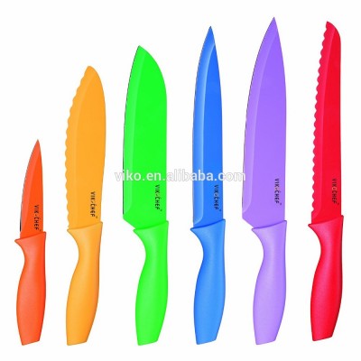 Color Collection 6-Piece , Multicolor colorful knife set